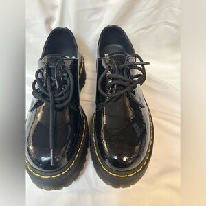DR. MARTENS 1461 QUAD PATENT LEATHER PLATFORM BLACK Size 9 Women’s
